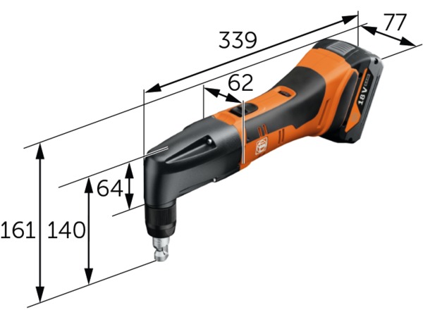 Аккумуляторные высечные ножницы FEIN ABLK 18 1.3 CSE AS SET 1X 5 AH