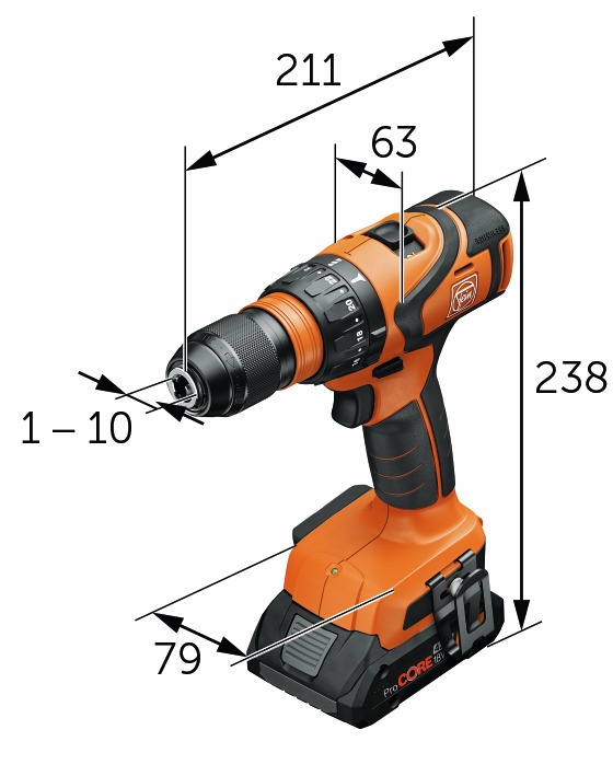 Аккумуляторная дрель-винтоверт FEIN ABS 18 Q AS